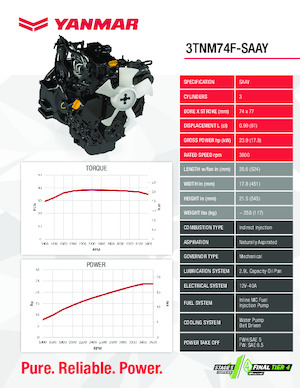 Motori Yanmar 3TNM74F-SAAY
