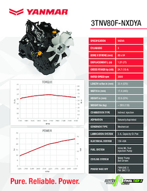 Motori Yanmar 3TNV80F-NXDYA