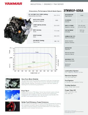 Motori Yanmar 3TNV80F-SDSA