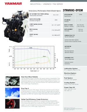 Motori Yanmar 3TNV88C-DYEM