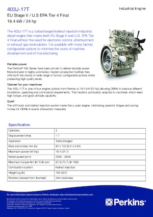 Motori Perkins 403J-E17T