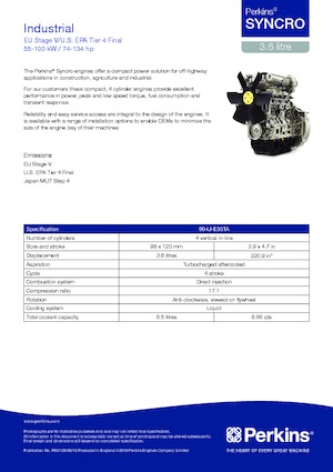 Motori Perkins 904D-E36TA