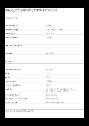 Motori Caterpillar C18