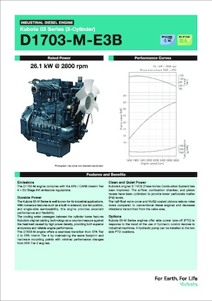 Motori Kubota D1703-M-E3B