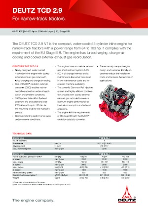 Motori Deutz TCD 2.9 L4