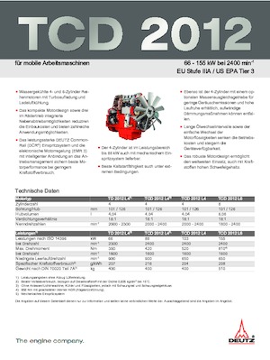 Motori Deutz TCD 2012 L4