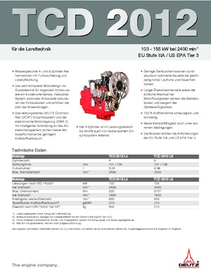 Motori Deutz TCD 2012 L6