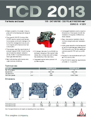 Motori Deutz TCD 2013 L6 4V