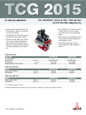 Motori Deutz TCG 2015 V6