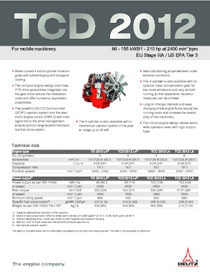 Motori Deutz TD 2012 L4