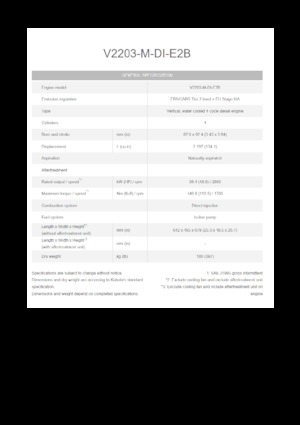 Motori Kubota V2203-M-DI-E2B