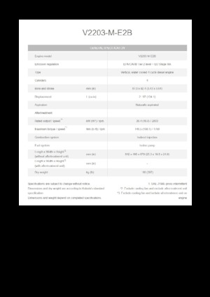 Motori Kubota V2203-M-E2B