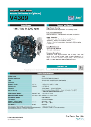 Motori Kubota V4309