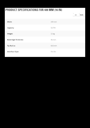 Žlice bagera Caterpillar 400 MM