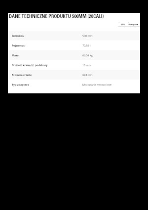 Žlice bagera Caterpillar 500 MM