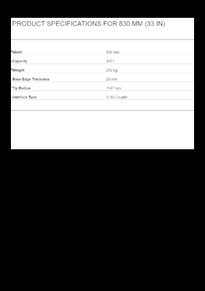 Žlice bagera Caterpillar 830 MM