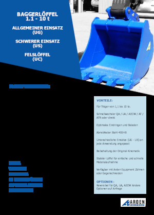 Žlice bagera Arden R05G05