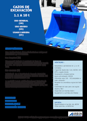 Žlice bagera Arden R05G05