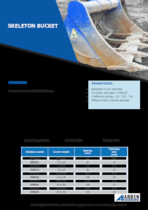 Žlice bagera Arden R30V31S