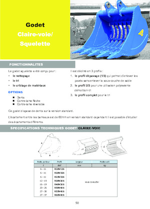 Žlice bagera Arden R55V41S