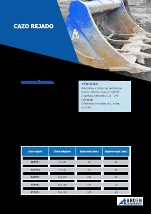 Žlice bagera Arden R05V11