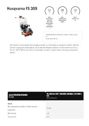 Pile za pod Husqvarna FS 309