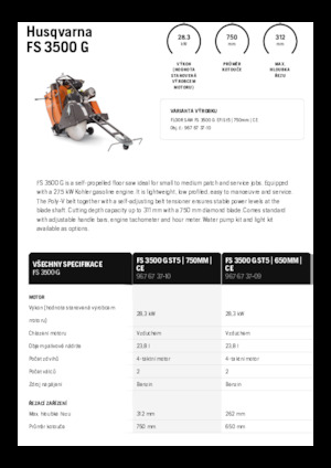 Pile za pod Husqvarna FS 3500 G