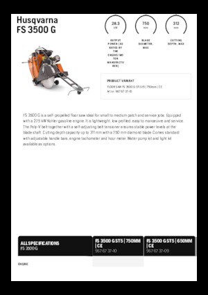 Pile za pod Husqvarna FS 3500 G