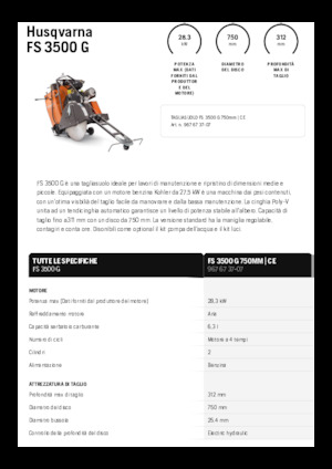 Pile za pod Husqvarna FS 3500 G