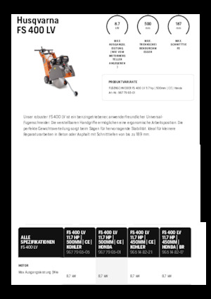 Pile za pod Husqvarna FS 400 LV