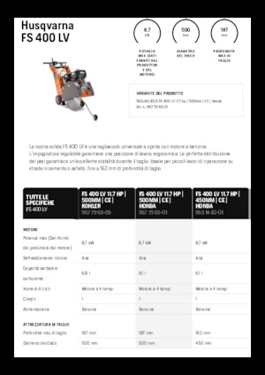 Pile za pod Husqvarna FS 400 LV
