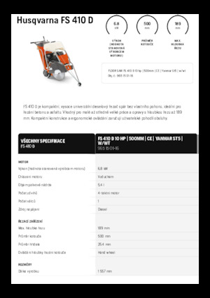 Pile za pod Husqvarna FS 410 D