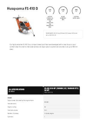 Pile za pod Husqvarna FS 410 D