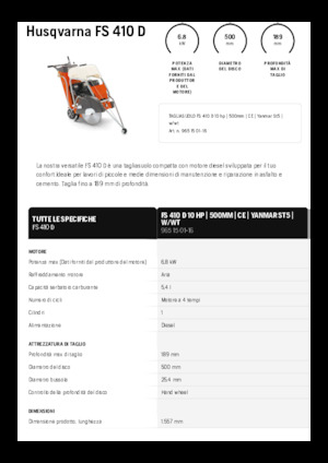 Pile za pod Husqvarna FS 410 D