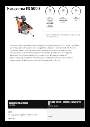 Pile za pod Husqvarna FS 500 E