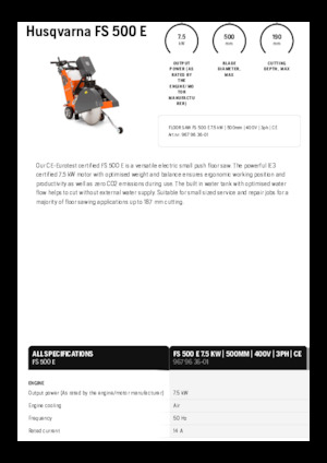 Pile za pod Husqvarna FS 500 E