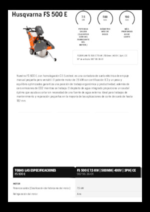 Pile za pod Husqvarna FS 500 E