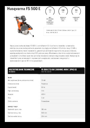 Pile za pod Husqvarna FS 500 E