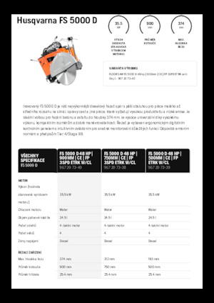 Pile za pod Husqvarna FS 5000 D