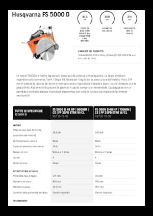 Pile za pod Husqvarna FS 5000 D