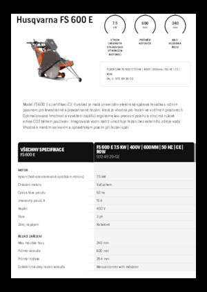 Pile za pod Husqvarna FS 600 E