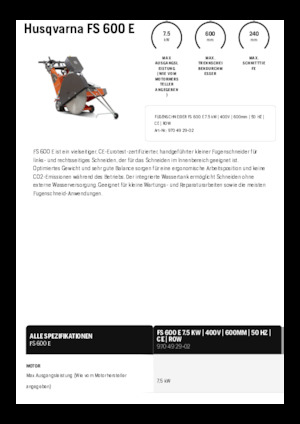 Pile za pod Husqvarna FS 600 E