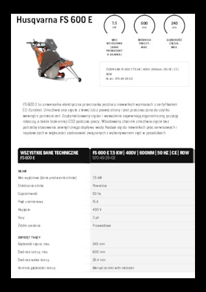 Pile za pod Husqvarna FS 600 E