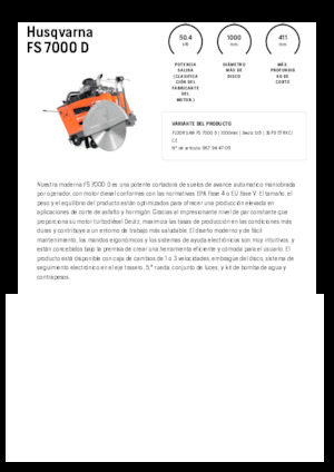 Pile za pod Husqvarna FS 7000 D