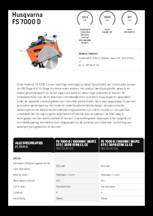 Pile za pod Husqvarna FS 7000 D