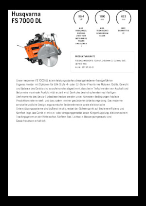 Pile za pod Husqvarna FS 7000 DL