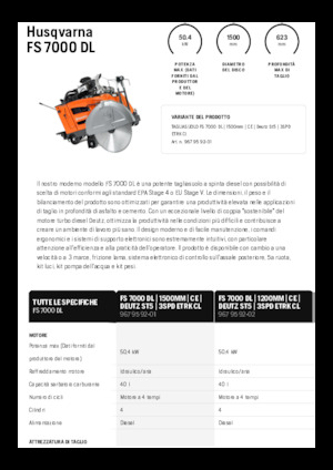 Pile za pod Husqvarna FS 7000 DL