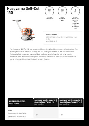 Pile za pod Husqvarna Soff-Cut® 150