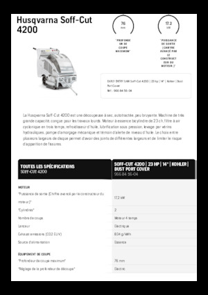 Pile za pod Husqvarna Soff-Cut® 4200