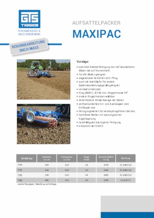 Preklopni kultivatori Tigges MaxiPac 740